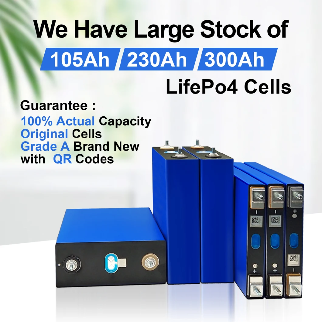 3.2V 105ah Batteries Pack LiFePO4 Battery Lithium Iron Cell 3.2V 105ah Li-ion Cell LFP